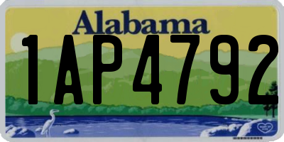 AL license plate 1AP4792