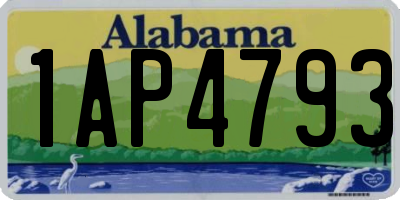 AL license plate 1AP4793