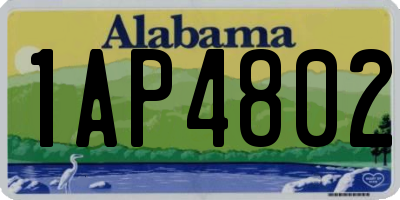 AL license plate 1AP4802