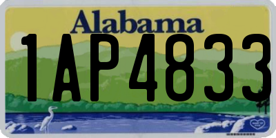 AL license plate 1AP4833