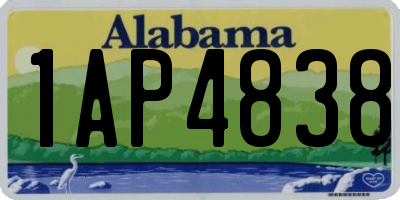 AL license plate 1AP4838