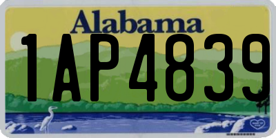 AL license plate 1AP4839