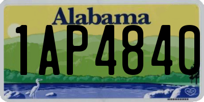 AL license plate 1AP4840