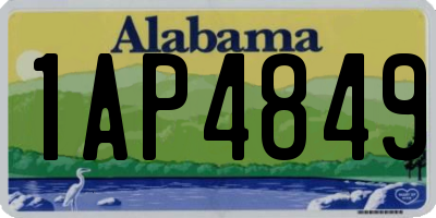 AL license plate 1AP4849
