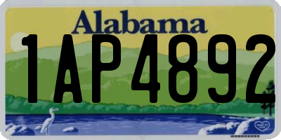 AL license plate 1AP4892