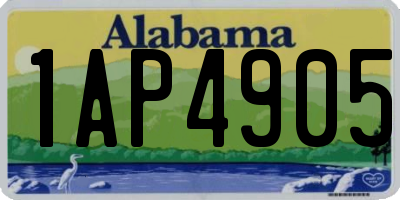 AL license plate 1AP4905