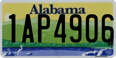 AL license plate 1AP4906