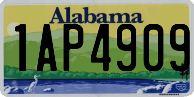 AL license plate 1AP4909