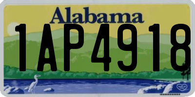 AL license plate 1AP4918
