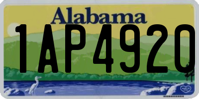 AL license plate 1AP4920