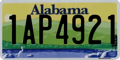 AL license plate 1AP4921