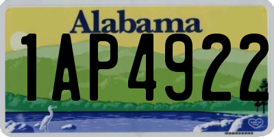 AL license plate 1AP4922