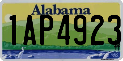 AL license plate 1AP4923