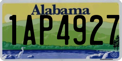 AL license plate 1AP4927