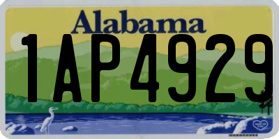 AL license plate 1AP4929