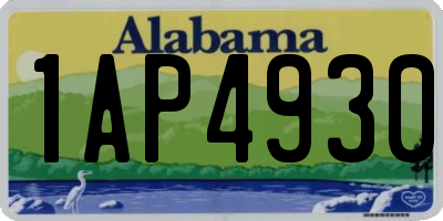 AL license plate 1AP4930