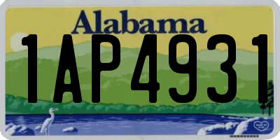 AL license plate 1AP4931