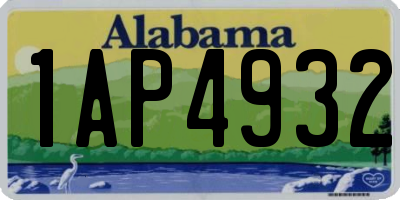 AL license plate 1AP4932