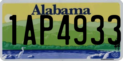 AL license plate 1AP4933