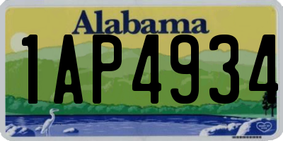 AL license plate 1AP4934