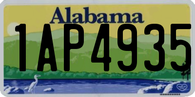 AL license plate 1AP4935