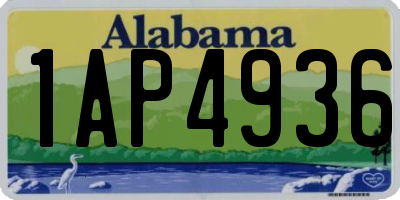 AL license plate 1AP4936