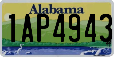 AL license plate 1AP4943