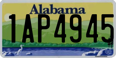 AL license plate 1AP4945