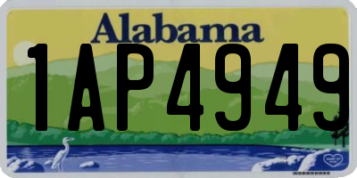 AL license plate 1AP4949