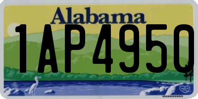 AL license plate 1AP4950