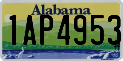 AL license plate 1AP4953