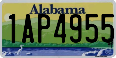 AL license plate 1AP4955