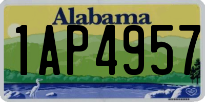 AL license plate 1AP4957