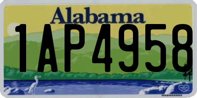 AL license plate 1AP4958
