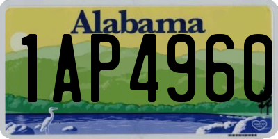 AL license plate 1AP4960