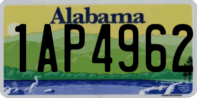 AL license plate 1AP4962