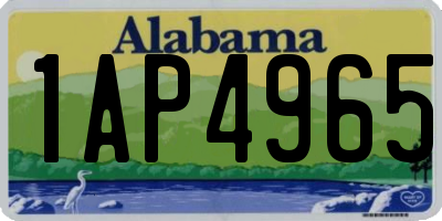 AL license plate 1AP4965