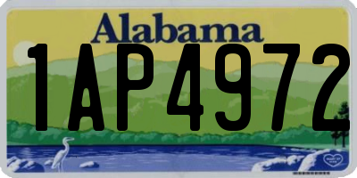 AL license plate 1AP4972