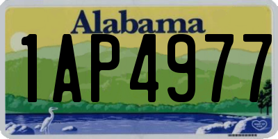 AL license plate 1AP4977