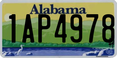 AL license plate 1AP4978