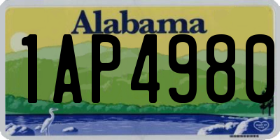 AL license plate 1AP4980