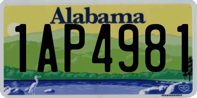 AL license plate 1AP4981
