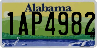 AL license plate 1AP4982
