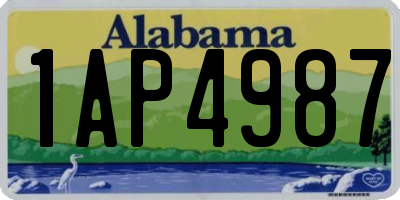AL license plate 1AP4987