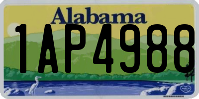AL license plate 1AP4988