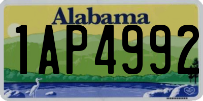 AL license plate 1AP4992