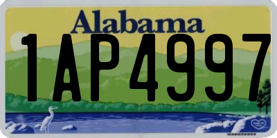 AL license plate 1AP4997