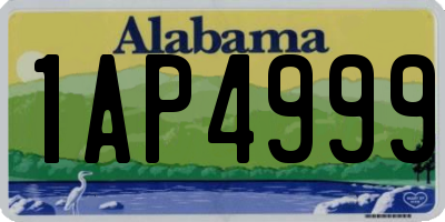 AL license plate 1AP4999