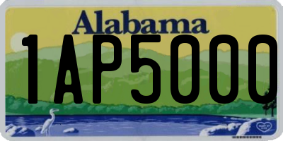AL license plate 1AP5000