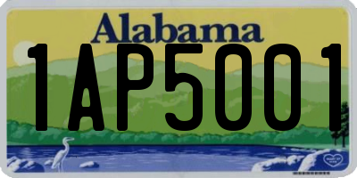 AL license plate 1AP5001